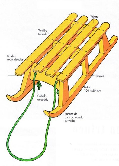 Cómo hacer un trineo de madera